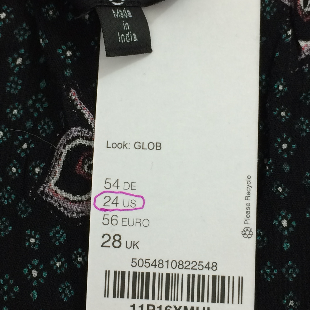 Evans Off the Sholder Print Top SZ 24 NWT - Picture 5 of 7